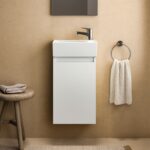 Ideal Standard Eurovit+ 35cm Gloss White Guest Unit & 1 Right Hole Basin