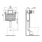 Ideal Standard Prosys 120mm Depth WC Cistern Pneumatic R0318