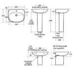 Ideal Standard Tesi 60cm 1 Hole Basin & Pedestal
