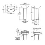 Ideal Standard Tesi 45cm 1 Hole Handrinse Washbasin & Semi-Pedestal