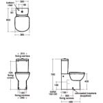 Ideal Standard Tempo Close Coupled Back-To-Wall WC Bowl T3287