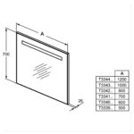 Ideal Standard 50cm Mirror with Light & Anti-Steam T3339