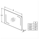 Ideal Standard 120cm Mirror with Sensor Ambient & Front Light