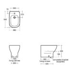 Ideal Standard Tesi Back To Wall Bidet T3501 White