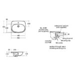 Ideal Standard Tesi 55cm Semi-Countertop Basin 1 Hole T3526