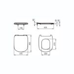 Ideal Standard Tesi Thin Seat & Cover Normal Close T3528 White