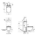 Ideal Standard Tesi Aquablade Wall Hung WC Bowl T3545 White