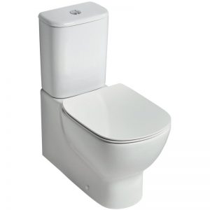 Ideal Standard Tesi Close Coupled Back-to-Wall Toilet with Slow Close Seat