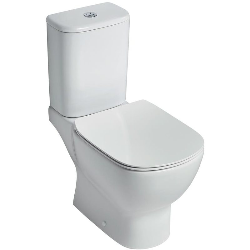 Ideal Standard Tesi Aquablade Close Coupled Toilet 6/4l with Standard Thin Seat