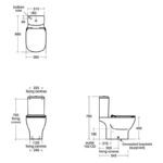 Ideal Standard Tesi Toilet with 4/2.6 Litre Cistern & Soft Close Seat