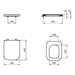 Ideal Standard i.life A Toilet Seat & Cover, Slow Close T4531