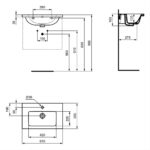 Ideal Standard i.life S 60cm 1 Taphole Compact Vanity Basin T4590