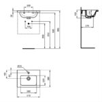 Ideal Standard i.life S 50cm Compact Vanity Basin 1 Taphole T4591