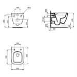 Ideal Standard i.life S Compact RimLS+ Wall WC & Soft Close Seat Pack
