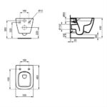 Ideal Standard i.life S Compact Wall Hung WC Pan RimLS+ T4592
