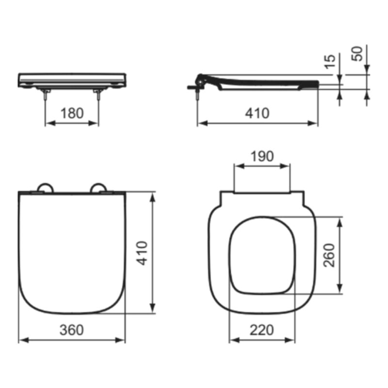 Ideal Standard i.Life S Compact Close Coupled Back to Wall Toilet with Ecoe Cistern & Soft Close Slim Seat