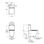 Ideal Standard i.life S Compact Close Coupled Back To Wall WC Bowl RimLS+