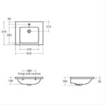 Ideal Standard i.life B 61cm Vanity Basin 1 Taphole T4605