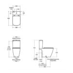 Ideal Standard i.Life B Gloss Grey Rimless Close Coupled Toilet with Soft Close Slim Seat