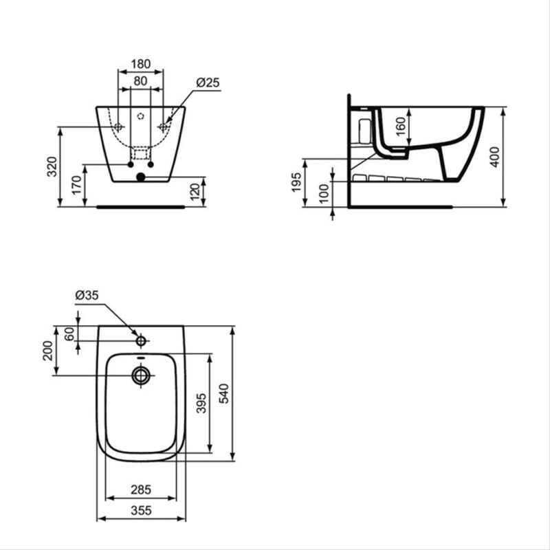 Ideal Standard i.Life B Wall Mounted Bidet