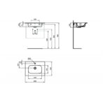 Ideal Standard i.Life A Vanity Washbasin 640mm 1 Tap Hole T4619