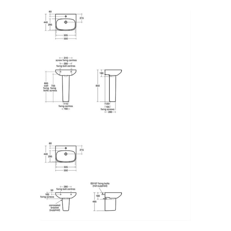 Ideal Standard i.life A Basin 550 x 440mm