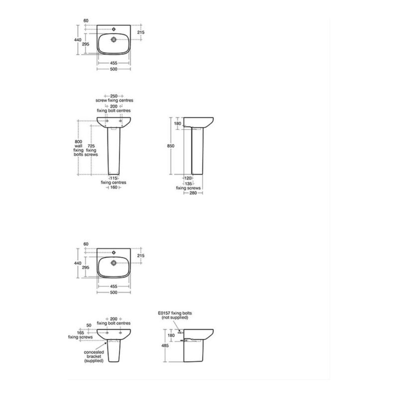 Ideal Standard i.life A Basin 500 x 440mm