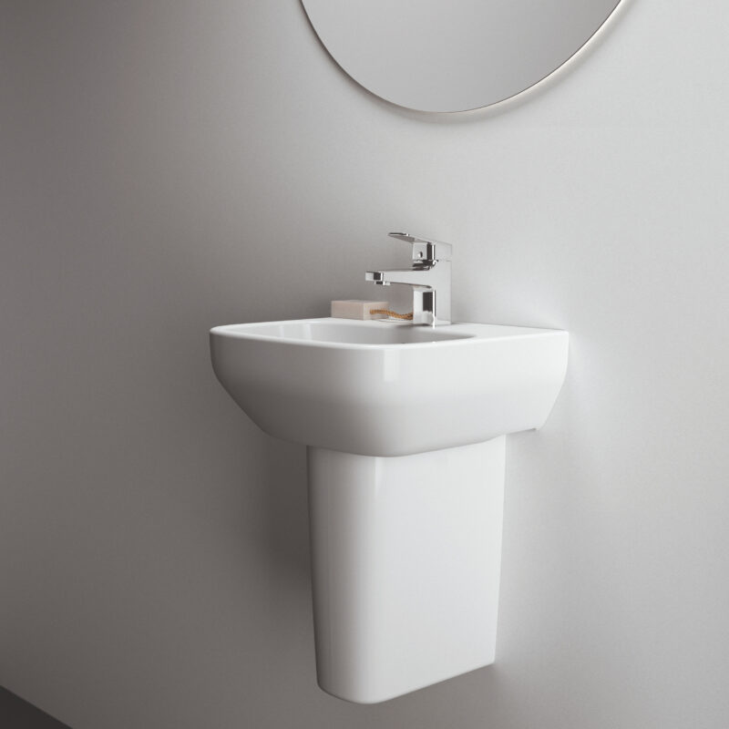 Ideal Standard i.Life A 400mm 1 Tap Hole Basin & Semi Pedestal