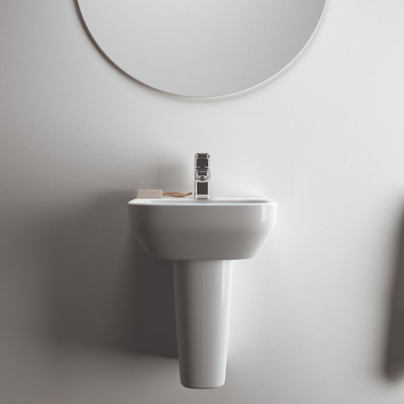 Ideal Standard i.Life A 400mm 1 Tap Hole Basin & Semi Pedestal
