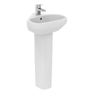 Ideal Standard i.Life A 400mm 1 Tap Hole Corner Handrinse Basin & Full Pedestal