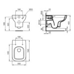 Ideal Standard i.Life A Rimless Wall Hung Toilet with Soft Close Slim Seat