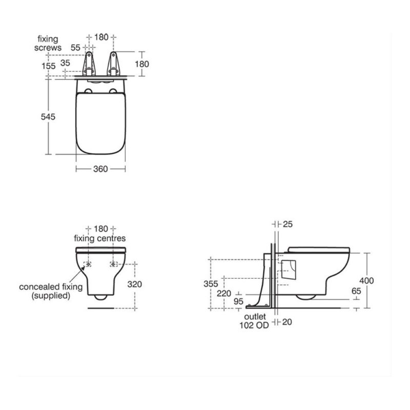 Ideal Standard i.life A Wall Hung WC