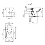 Ideal Standard i.Life A Rimless Back to Wall Toilet with Soft Close Slim Seat