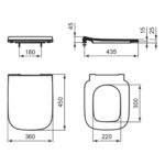 Ideal Standard i.Life A Rimless Back to Wall Toilet with Soft Close Slim Seat