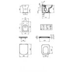 Ideal Standard i.Life A Rimless Back to Wall Toilet & Soft Close Seat