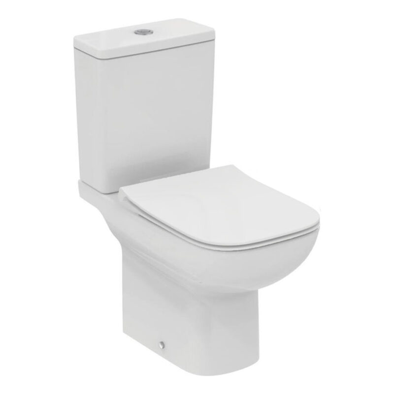 Ideal Standard i.Life A Rimless Close Coupled Toilet with Eco Cistern & Soft Close Slim Seat Ideal Standard i.Life A Rimless Close Coupled Toilet with Eco Cistern & Soft Close Slim Seat