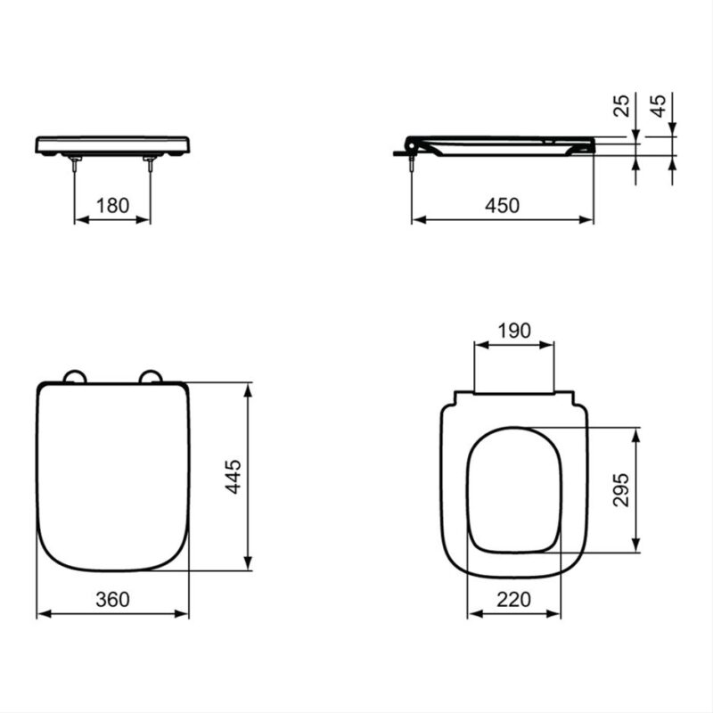 Ideal Standard i.life A Slow Close Slim Toilet Seat T4813