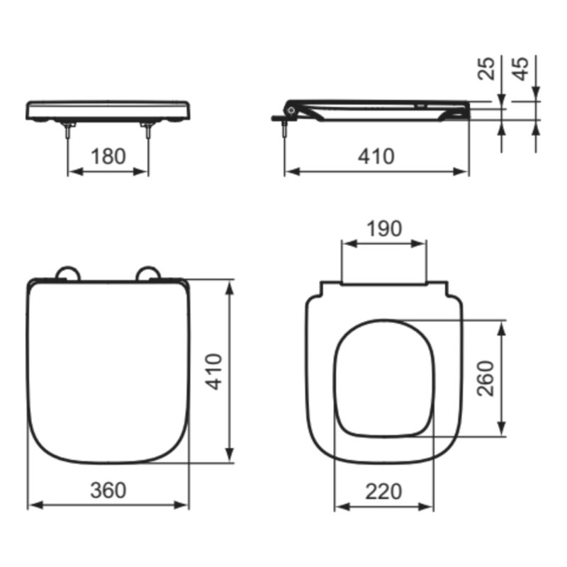 Ideal Standard i.Life A Compact Close Coupled Back to Wall Toilet & Soft Close Seat