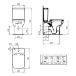 Ideal Standard i.Life A Compact Close Coupled Back to Wall Toilet with Eco Cistern & Soft Close Seat