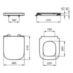 Ideal Standard i.Life A Compact Close Coupled Back to Wall Toilet with Eco Cistern & Soft Close Seat