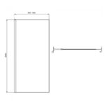 Ideal Standard i.Life Wetroom Screen 1000mm 8mm Glass T4872