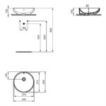 Ideal Standard i.Life B 40cm Round Vessel Basin with Overflow