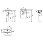 Ideal Standard i.Life S 450mm 1 Taphole Basin & Full Pedestal