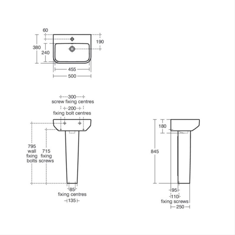 Ideal Standard i.life S & B Full Pedestal