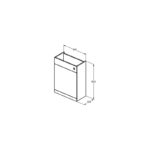 Ideal Standard i.life A 60cm Toilet Unit T5215 Matt Carbon Grey