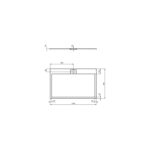 Ideal Standard i.life Ultra Flat S 1400x900mm Shower Tray T5222 Grey