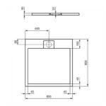 Ideal Standard i.Life Ultra Flat Square Shower Tray 800x800mm T5229 White