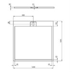 Ideal Standard i.Life Ultra Flat S Shower Tray 120x120cm White
