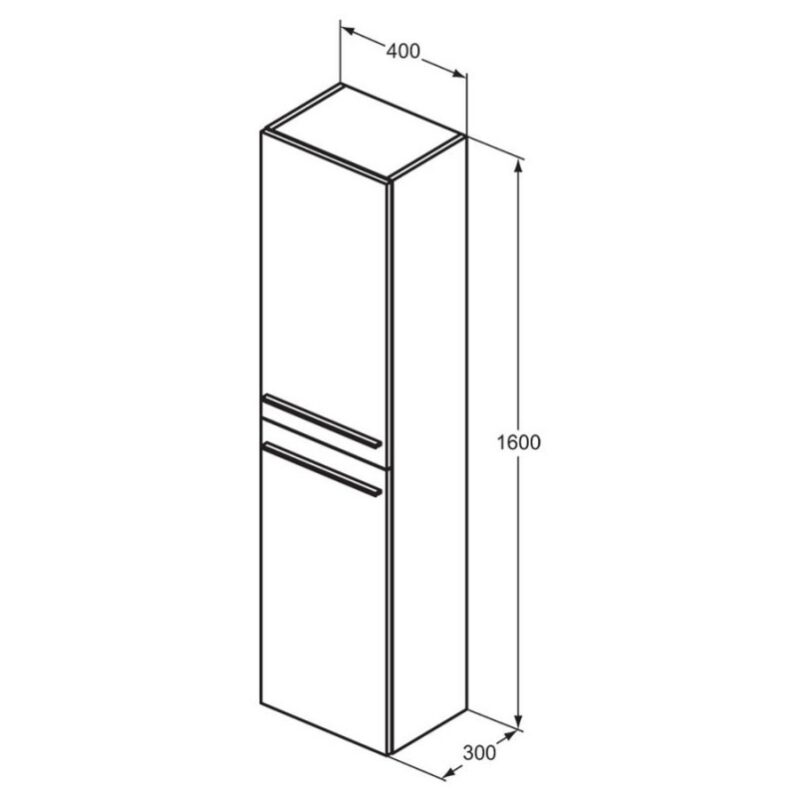 Ideal Standard i.Life A 2 Door Tall Unit 400mm T5260 Coffee Oak
