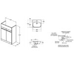 Ideal Standard i.Life A 2 Door 600mm Floor Unit & Basin Coffee Oak
